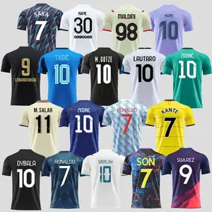 Grosir set Jersey sepak bola cepat kering, pakaian sepak bola antilembap seragam sepakbola untuk pria