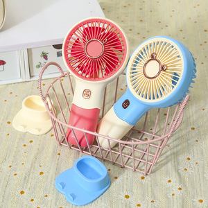 Portable Handheld <b>Fan</b> With <b>Stand</b> Rechargeable Battery 5W DC Motor 3 Speeds For Outdoor Use - Product Image 3