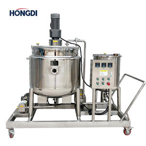 Homogénéisateur sous pression en acier inoxydable avec moteur AC et boîte de vitesses pour la production de lait, de chocolat, de crème et de produits chimiques, capacité 200L - Product Image 1