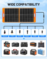 Chargeur solaire pliable pour téléphone portable, panneau solaire portable pour le camping en plein air, la randonnée, chargeur solaire haute efficacité 100W