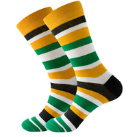Chaussettes fantaisie colorées en Jacquard pour hommes, 2021