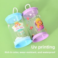 Boîte à maquillage transparente en PVC avec couvercle pour éponges de maquillage et houppettes – Grande et petite taille