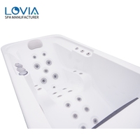 LOVIA Spa extérieur pas cher, meilleur jacuzzi extérieur, bain à remous hydromassant, baignoire à remous pour 1 personne, idéal pour villa, hôtel, extérieur