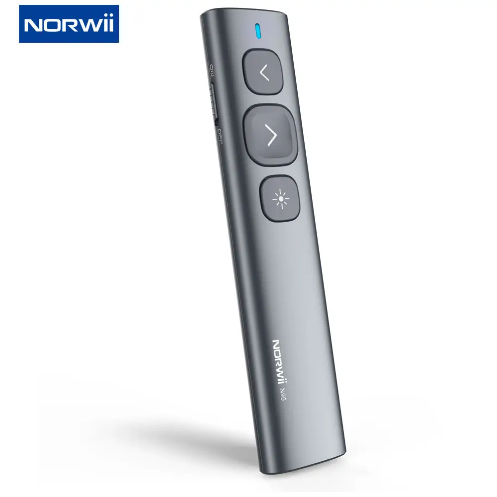 Top Selling Norwii N95 Wireless Laser Pointer Power Point Presenter Remote for Teaching Meeting Training