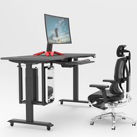 Table de jeu électrique réglable en hauteur Rgb Pc Gamer Ergonomie Bureau d'ordinateur Bureau de studio en forme d'aile