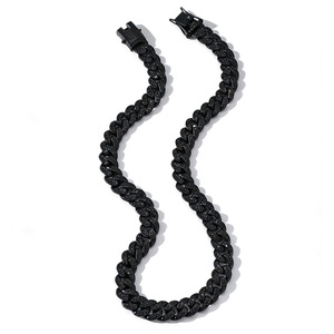 Collar de Cadena Cubana Negra de 13mm Estilo Hiphop 2026, Collar Punk Simple Geométrico para Hombre, Joyería de Moda - Product Image 6