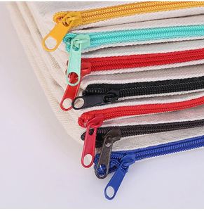 Eco-Friendly Canvas Pencil <b>Case</b> With Zipper School Supplies Gift Set Custom Logo Wholesale - Product Image 4