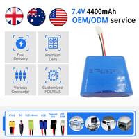 Batería Recargable 7.4V 18650 de Fábrica al por Mayor con Batería de Iones de Litio Cilíndrica de 4400mAh