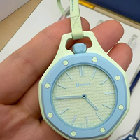 Montre de poche à mouvement mécanique en céramique de style dessin animé, avec bracelet en silicone, pour femmes et hommes