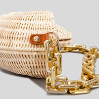 Sac à main en paille de bambou fait à la main, sac à main pour femmes, poignée unique, forme de coquille de conque, sac à bandoulière pour femmes, sac de plage d'été