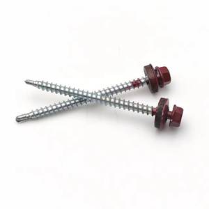 Prezzo di fabbrica cinese DIN7504 Tek viti zincate testa esagonale testa verniciata viti per tetti autoforanti - Product Image 4