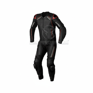 Combinaison de moto d'hiver en cuir tout temps avec finition résistante à l'eau Panneaux d'aération Options personnalisées Approuvée pour la course - Product Image 1