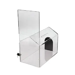 Lucite Dog House Shaped Donation Box for Charity