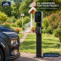 Chargeur de voiture électrique BESEN 32A 7kW, borne de recharge pour véhicules électriques avec prise de type 2