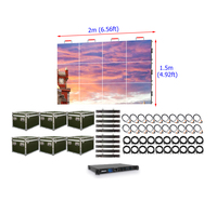 Mur d'affichage LED pour événements P1.953, 2m x 1.5m, panneau LED de scène, taux de rafraîchissement élevé, panneau LED 1.9mm, 6.6ft x 5ft