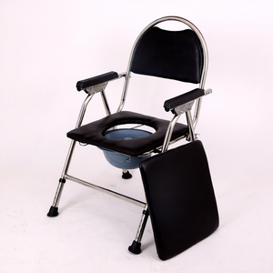 KS <b>Commode</b> <b>Chair</b> Stainless Steel Blue With Height Adjustment For Elderly Patients Pregnant Women - Product Image 2