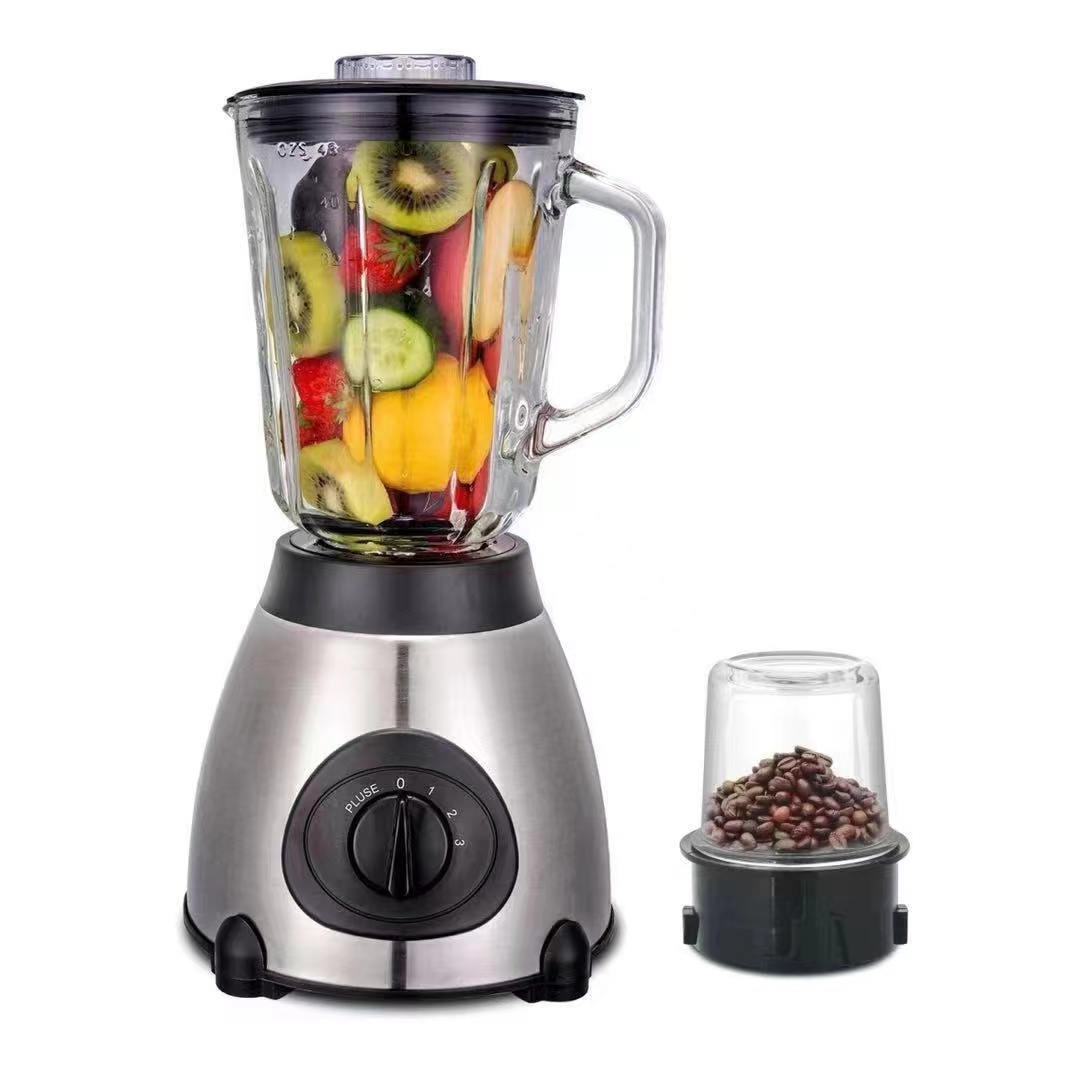 Penggiling kaca Stainless steel multifungsi, peralatan dapur rumah tangga, pencampur buah elektrik, Juicer dan blender