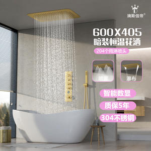 Cabezal de ducha oculto Dipsidai de 600x405 mm con 204 boquillas y pantalla digital inteligente para baño - Product Image 1