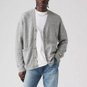 Custom Logo <b>Mens</b> <b>Knit</b> <b>Cardigan</b> Sweater with Premium Fabric and Personalized Color Options <b>Mens</b> Casual <b>Cardigan</b> Sweater - Product Image 1