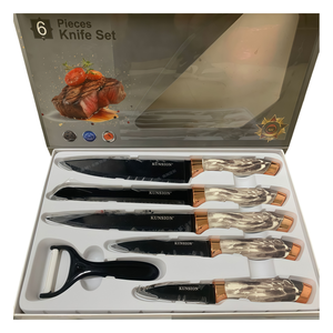 Juego de Cuchillos de Cocina de 6 Piezas al por Mayor, Cuchillos de Chef de Acero Inoxidable con Revestimiento Antiadherente, Juego de Cubiertos para Cocinar, Regalo para el Hogar - Product Image 3
