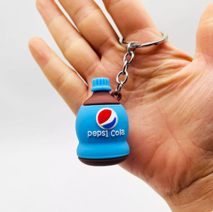 Sáng Tạo mô phỏng cho Coke chai Carabiner Keychain PVC keo uống chai soda <span class=keywords><strong>Sprite</strong></span> Fanta Mặt dây chuyền vật liệu cao su - Product Image 6