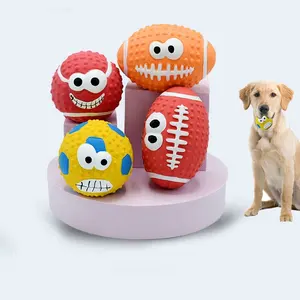 Football Rugby Pet Dog chew toy Rubber Ball pet dod interactive & movement toys