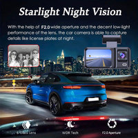 Caméra embarquée 3-en-1 HD 1080P avec objectif, enregistreur vidéo DVR pour voiture, boîte noire, caméscope avec enregistreur vidéo pour BMW avec carte mémoire 32 Go