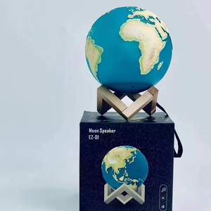 5 Watt Trái Đất phim hoạt hình loa bán kính toàn cầu nhìn LED không dây BT loa trong nhà bằng gỗ cơ sở điều khiển từ xa loa âm nhạc - Product Image 5