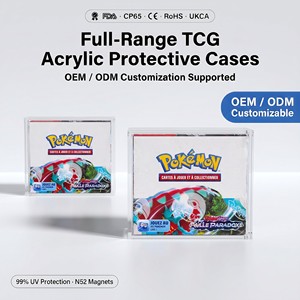 Estuche Acrílico Premium para Cajas de Sobres de Pokémon con Protección UV del 99% para Exhibición de TCG, Protector Magnético para Almacenamiento de Sobres BB - Product Image 1