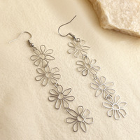 DAIHE Nouvelles Boucles d'Oreilles Clous Haut de Gamme en Acier Inoxydable Plaqué Or 18 carats, Design Tendance à Crochet pour Femme
