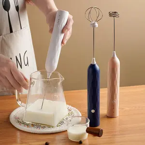 Mini cầm tay tự động điện USB có thể sạc lại xách tay 304 bọt Maker trứng Beater Whisk Mixer sữa cà phê Frother máy