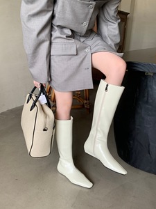 Nouveau carré à tête ronde avec un tempérament simple de bottes d'hiver pour femmes mode décontracté minceur cuissardes bottes de mode - Product Image 5