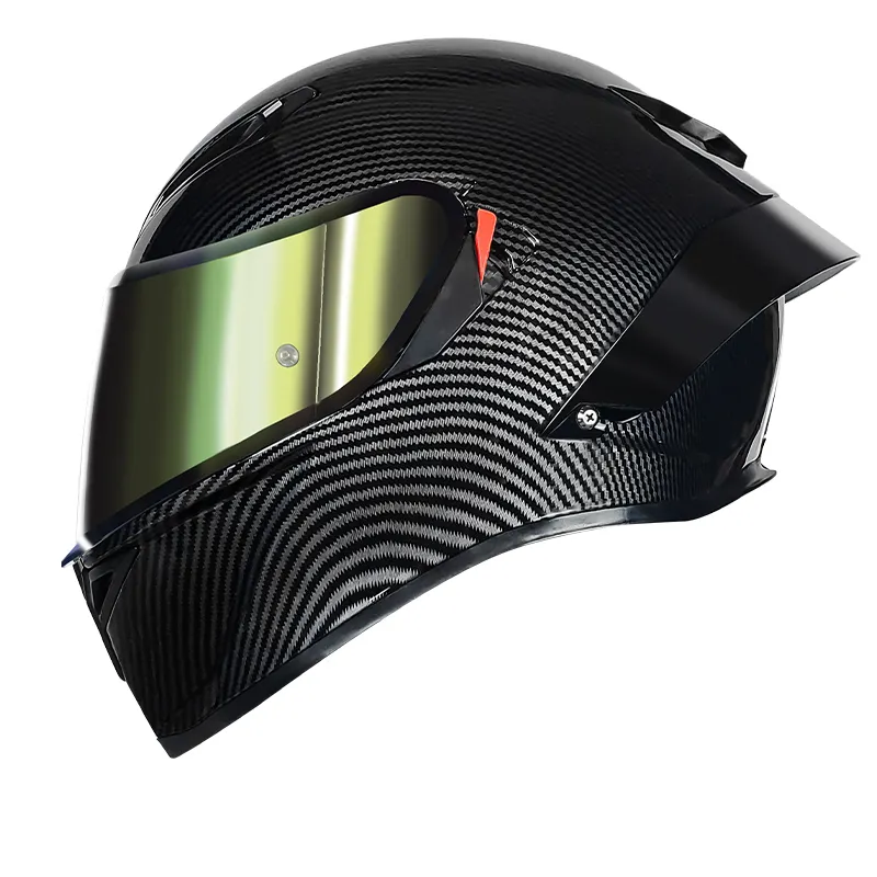 New technology OEM DOT Full Face Black And Colorful Helmet Double Visor Casco Large Tail Section Motorcycle Helmets