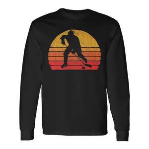 Camiseta de manga larga de hockey sobre hielo estilo retro vintage Hockey Attacker - Product Image 1