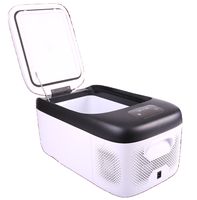 Réfrigérateur de voiture portable à compresseur 18L 25L -20°C 45W 12V-24V avec écran LED, compact, protection basse tension, multi-tailles, pour camping familial