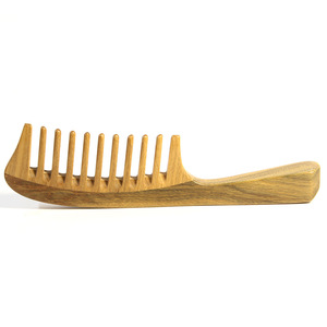 Green Sandalwood <b>Wide</b> Tooth <b>Comb</b> 20cm Handmade Massage Hair <b>Comb</b> For General Use - Product Image 5