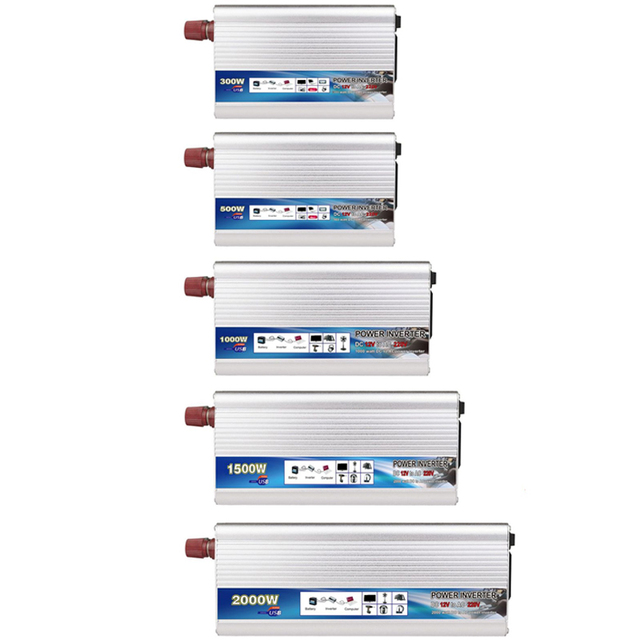12V/24V to 220V 300W 500W 1000W 1200W 1500W 2000W Household Car Outdoor Modified Sine Wave Inverter