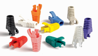 Zonze Transparente Verzugsfreie PVC-Stecker für Cat5/Cat5e/Cat6/Cat6A/Cat7 Netzwerk RJ45 Patchkabel Durchsichtiger Zugentlastungs-Steckverbinder