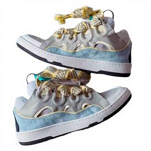 Chaussures de sport de luxe 2025 pour hommes et femmes, cuir véritable de haute qualité, semelle intérieure en PVC, doublure en mesh, lacets, antidérapantes, tendance mode - Product Image 4