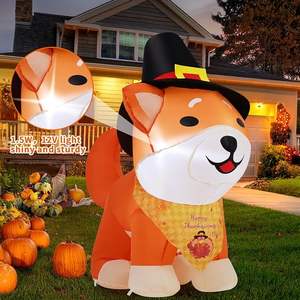 Decoración inflable para exteriores-Sombrero con perro Shiba Inu iluminado por LED para fiesta <span class=keywords><strong>de</strong></span> vacaciones <span class=keywords><strong>Jardín</strong></span> Patio <span class=keywords><strong>de</strong></span> césped - Product Image 4