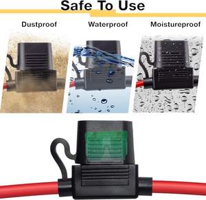 2 шт. встраиваемых держателей предохранителей 12AWG для автомобиля, водонепроницаемые, с предохранителями стандартного типа ATC/ATO 30А, 12В 24В 32В - Product Image 3