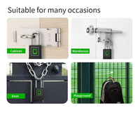 Cadenas intelligent étanche IP65 avec empreinte digitale et mot de passe, gestion via l'application Ttlock, pour sacs, bagages, camions, casiers, valises