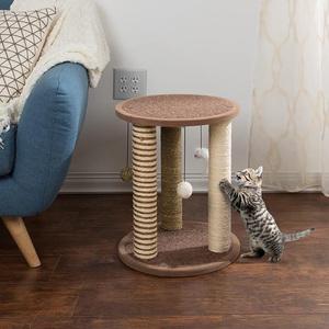Venta al por mayor personalizado <span class=keywords><strong>gato</strong></span> <span class=keywords><strong>rascador</strong></span> árbol <span class=keywords><strong>rascador</strong></span> sisal mascota casa juego condominio lujo pequeño <span class=keywords><strong>gato</strong></span> árbol torre con bolas - Product Image 4