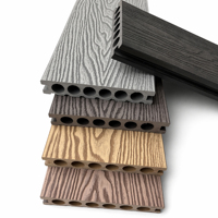 Kit de terrasse en composite haut de gamme, installation facile, composite bois-plastique WPC pour jardin, patio, cour, revêtement de sol extérieur