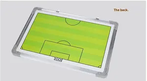 Tableau tactique d'entraînement de football, tableau d'entraîneur, double face, magnétique, stylo effaçable, vert et blanc - Product Image 3