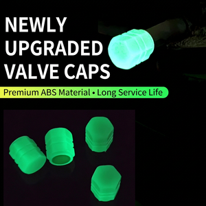 Capuchon de valve lumineux universel à visser, en caoutchouc, pour pneus de voiture, véhicules électriques, qui brillent dans le noir - Product Image 1