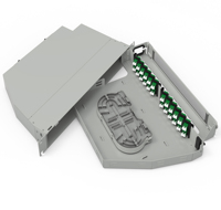 Penutup ODF 2U 19 inci LC 24/48/96 bingkai distribusi Port ayunan Rackmount Panel Patch serat Putar 5G peralatan serat optik