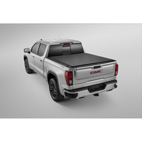 Cubierta de lona enrollable retráctil de cuero suave e impermeable con bloqueo manual para camionetas Ford F150 y GMC Sierra 1500 4x4