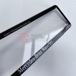 Op maat gemaakte geprinte logo transparante acryl kentekenplaathouder gratis artwork OEM geaccepteerd auto kentekenplaathouder - Product Image 2