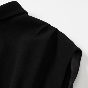 THOUSAND <span class=keywords><strong>YAN</strong></span> Abito Midi Nero Senza Maniche con Cintura, Elegante Vestito Dritto con Collo Alto per Donne - Product Image 4